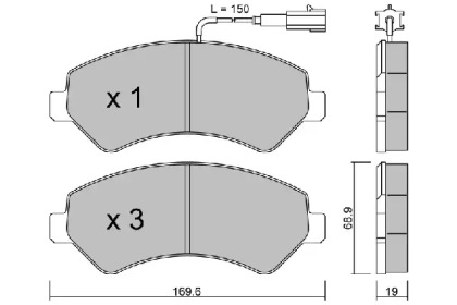 Комплект тормозных колодок (AISIN: BPFI-1008)